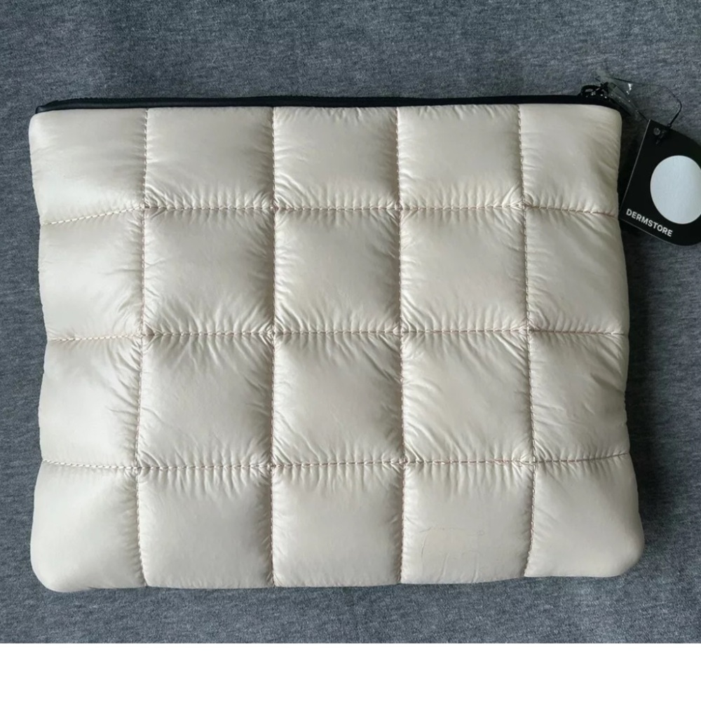 Dermstore Puffy Makeup Bag approximately 10.5” x 9” new with tags, bag only